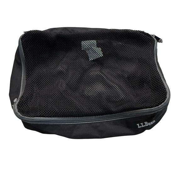 L.L. Bean Black Travel Organizer Packing Cube Mesh Zipper - Picture 1 of 7